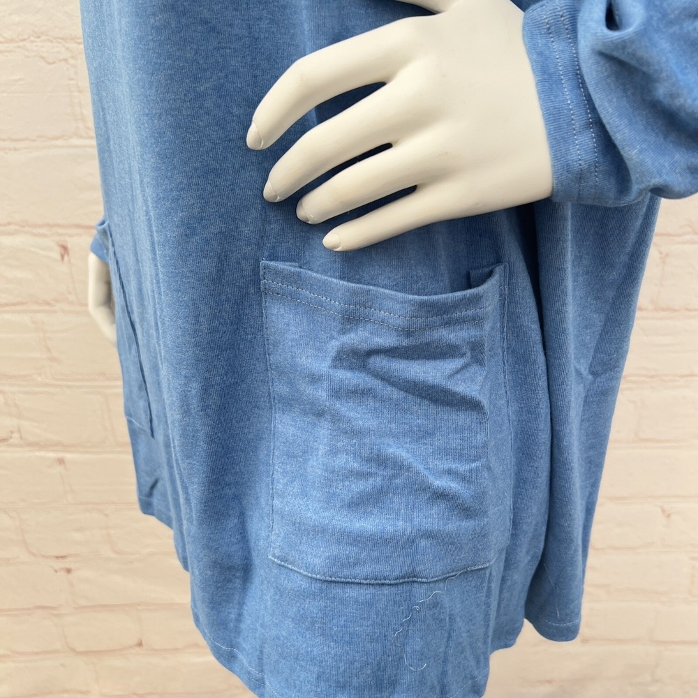 Asvivid Round Neck Turquoise SweatShirt with Pockets Size L - Picture 5 of 14